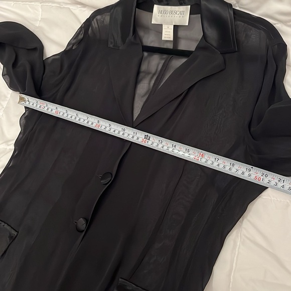 Elegant Black Sheer duster, Hugo biscotti designer - Picture 11 of 13